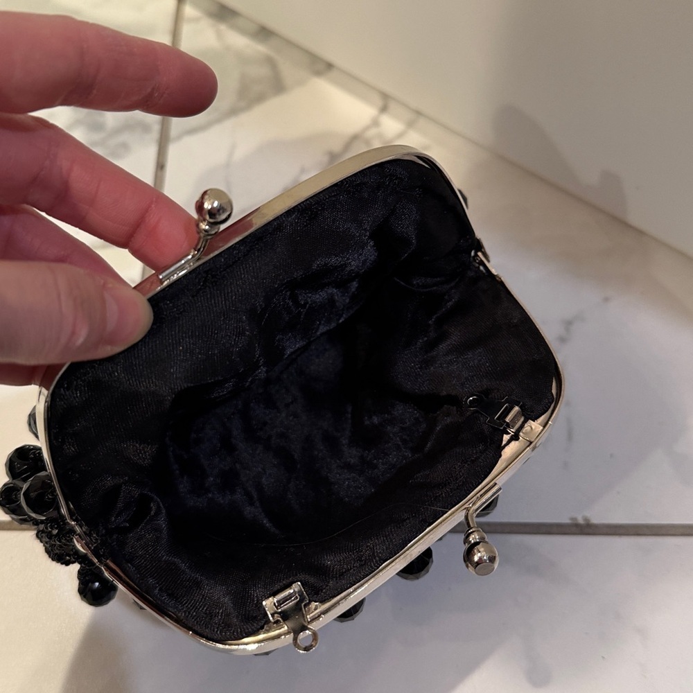 Elegant Black Beaded Clutch - Picture 5 of 5